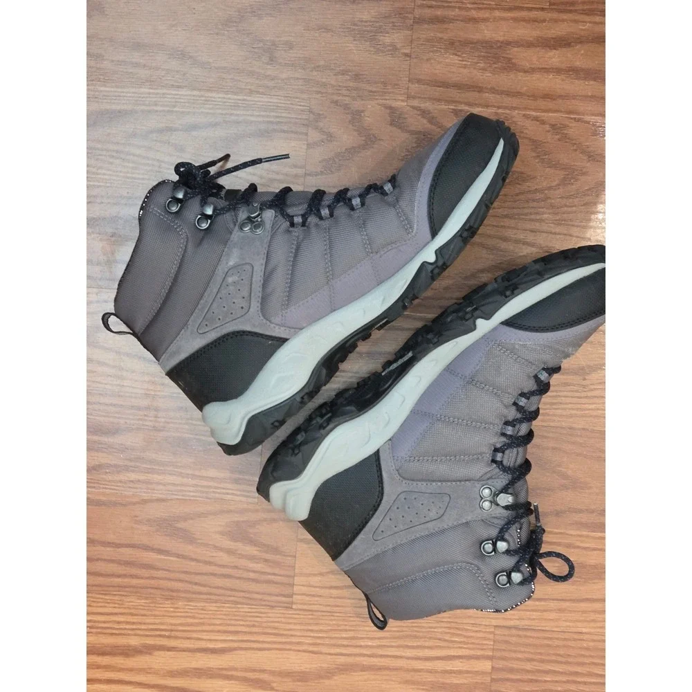 Columbia Omni-Heat Waterproof Hiking‎ Boots Mens 10 Grey Black YM0729-052